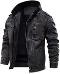 Decrum Black Leather Jacket For Mens - Cafe Racer Style Leather Jackets Men | [1108766] Tavares, 2XL