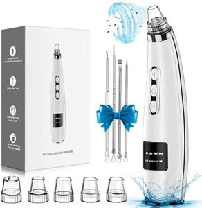 Blackhead Remover Pore Vacuum Upgraded Facial Pore Cleaner Electric Comedone Whitehead Extractor Tool-5 Suction Power,5 Probes,USB Rechargeable Blackhead Vacuum Kit for Women & Men