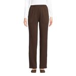 Lands' End Women's Sport Knit High Rise Pants No Size, Rich Coffee, Medium