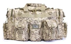 22" Tactical Duffle Military Molle Gear Shoulder Strap Range Bag TF122 DMTAN Digital Camouflage TAN