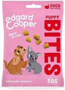 Edgard Cooper Friandises pour Chien Top Dog (Canard et Poulet, 50 g x 1) Friandises pour Petits Chiots, sans céréales, ingrédients naturels, Haute teneur en protéines et Viande fraîche