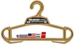 Rhino Tough Hook Heavy Duty Clothes Hangers, Military Grade Coat Hanger for Body Armor & Jacket, 200-lb Capacity Suit Hangers for Heavy Apparel, USA Made, Tan 1-Pack