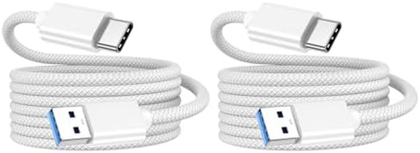 [6.6FT-2Pack] Car Carplay Woven Cable for iPhone 16 iPhone 15 Car Charger Cable USB A to USB C 3.2 Carplay Adapter Cord Wire for iPhone 15,15 Plus,15 Pro/Pro Max,MacBook,iPad Pro,iPad Air 4/5,iPad 10