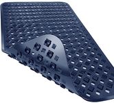 Yimobra Original Bathtub Mat Non Slip, Bath Mats for Tub, Shower Mat with Drain Holes Suction Cups, Machine Washable, BPA, Latex, Phthalate Free, 70 x 40 cm, Navy Blue