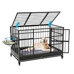 Snuowu 48 Inch Heavy Duty Dog Crate
