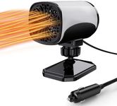 12V 150W Car Heater, Portable Heater for Car, 2 in 1 Fast Heating & Cooling Fan Defrost Defogger, 360° Rotatable Car Heater with Cigarette Lighter Plug