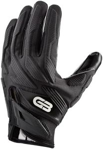 Grip Boost Raptor 2.0 Padded Men's Football Gloves with Boost Plus Grip Technology (Black, Small)