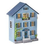 CUTEROOM Diy Dolls House Kit,Miniature Dolls House Kit with Furniture and LED Lights,Handmade Crafts Diy Miniature Room Kit for Teens Adult Gift (Molan House)