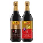 Lee Kum Kee Premium Light Soy Sauce 500mL x1 & Dark Soy Sauce 500mL x1 [2 Bottles Bundle], by WaNaHong