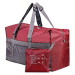 REDCAMP 75L Extra Large Duffle Bag Lightweight, Water Resistant Travel Duffle Bag Foldable for Men Women, Wine Red