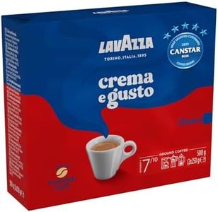 Lavazza, Crema e Gusto Classico, Ground Coffee, 2 Packs of 250g, Ideal for Moka Pot or Filtered Coffee, Rounded and Inviting Taste, Intensity 7/10, Spicy Notes, Arabica and Robusta, Dark Roast