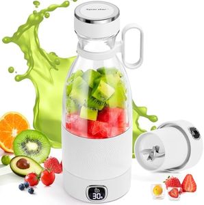 Spardar Portable Blender for Shakes and Smoothies, 3000mAh Personal Blender with 6 Blades, USB Rechargeable Blender Bottles Electric, Mini Blender Cup Portable Juicer for Home Sports Outdoors
