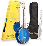 Gold Tone Little Gem Ukes 4-String Ukulele Right, Blue LG-S