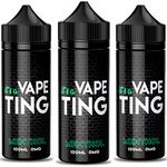 It's a Vape Ting: Menthol Vape E Liquid Multipack, Premium 3 x 100ml Sub Ohm Vape Liquid, 70vg/30pg E-Cigarette Juice, 0mg No Nicotine Vape Juice, 120ml Chubby Gorilla Liquid-Leak Blocker Short Fill