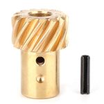 0.491in Bronze Distributor Gear, Roller Cam Distributor Gear Fit for Chevy SBC BBC 262-454 engine with 0.491 Diameter Shaft Size