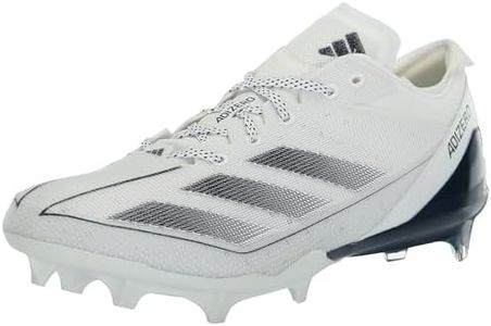 adidas Men's Adizero 13.0 Football Sneaker, White/Team Navy Blue/White, 18