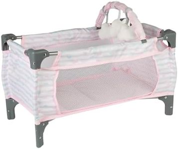 Adora Pack-N-Play Deluxe Baby Doll Crib & Easy to Convert Changing Table Set, Includes Storage Box and Removable Diaper Pad, Holds Most Dolls up to 20”, Ages 3+