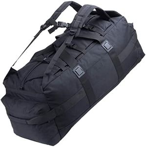 Backferry Large Military Duffle Bag Backpack Tactical Field Gear Equipment Duffel Bag Army Deployment Bag 85L, Black