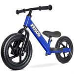 KRIDDO Balance Bike 2 Year Old, Toddler Balance Bike for Kids Aged 2-5, with DIY Colorful Stickers, Non-Slip Sporty Footrest, Racing-Style Frame, Gift for 2-4 Boys and Girls, Blue