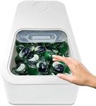 Skywin- Laundry Pods Container with Slide Lid -15”x8.7”x4.5”- Holds 11 Pounds, Fits 2 Bottles of Laundry Detergent or 120-150 Pods-2 Pack Laundry Pod Holder, Dishwasher Pods Container (White)