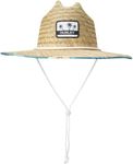 Hurley Women's Sun Hat - Medium Brim Real Straw Hats for Women with Chin Strap, Melon Tint