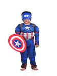 BookMyCostume Plastic American Superhero Kids Fancy Dress Costume - Muscle Look - Imported Adults,Blue