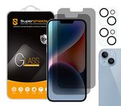 Supershieldz (2 Pack) (Privacy) Anti Spy Screen Protector Designed for iPhone 14 Plus (6.7 inch)+ Camera Lens Tempered Glass Screen Protector, Anti Scratch, Bubble Free