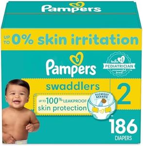 Pampers Diapers Size 2, 186 Count - Swaddlers Disposable Baby Diapers, (Packaging May Vary)