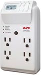 APC Wall Outlet Multi Plug Extender, P4GC, (4) AC Multi Plug Outlet, 1080 Joule Surge Protector with Timer White