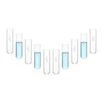 Supertek Borosilicate Glass Test Tube With Rim 150 x 25 mm, 50 ml Capacity - Pack of 10 | Heat & Chemical Durability | Perfect for Any School, College & Laboratory