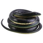 Rubber Fake Snake Toy, 51 Inch Realistic Rubber Snakes, Large Rubber Snake Super Realistic & Rubber Snakes to Keep Birds Away & Rubber Snake Prank & Garden Props Funny Joke Prank Toy