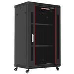 Sysracks 18U 18-inch inch Depth Wall Mount It Server Data Network Rack Cabinet Enclosure Powerbar/Hardware / 2 Shelves/Casters/Cooling Fan