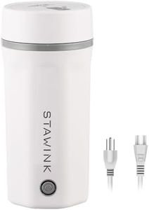 STAWINK Travel Kettle, 500ml Portable Mini Electric Kettle, Quick Boil/Stainless Steel/BPA-Free/Leak Proof/Auto Shut-off/Keep Warm, Personal Small Kettle (White)