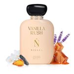 Nisara Vanilla Rush Perfume for Women 100ml | Girl Long Lasting Eau De Parfum | Ambery-Vanilla Fragrance | With Orchid, White Floral, Amber, Musk Wood, Patchouli & Vanilla Notes | EDP Scent for Women | Premium Perfume I