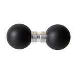 ARKON Mounts 38mm to 38mm 1.5" Rubber Ball Adapter | Designed for 38mm Arms, Shafts, and Mounts | Industrial-Strength Aluminum Shaft | Strong Grip Rubber Ball Ends | SP38MM38