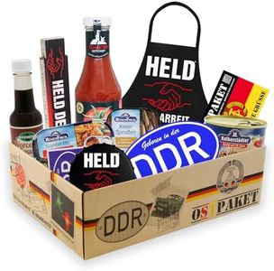 Ostpaket "Geschenkbox für echte Männer" inklusive DDR Aufkleber "Geboren in der DDR" Geschenkset Geschenkbox Geschenkpaket Party Geburtstag