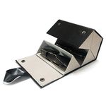 Longjet Sunglasses Organizer 5 Slots Travel Glasses Case Multiple Pairs Eyeglasses Storage Box Hanging Eyewear Holder, Black + Grey, 5 Slots