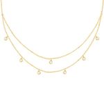 GIVA 925 Silver Golden Dual Layer Zircon Necklace|Gifts For Girlfriend,Rakhi Rakshabandhan Gift For Sister Bhabhi,Gifts For Women&Girls|With Certificate Of Authenticity And 925 Stamp|6 Month Warranty