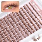 Brown Lash Clusters Natural Lash Extensions Wispy Eyelash Clusters 168 Pcs C Curl Lashes Clusters for Everyday Wear Beginner Friendly Dark Brown Cluster Eyelash Extensions by Mavphnnee