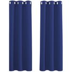 PONY DANCE Nursery Blackout Curtains - 63-inch Drop Blackout Curtains Kid's Room Energy Saving Noise Reducing Window Treatments Good Sleep, W 42-inch x L 63-inch, 1 Pair, Blue