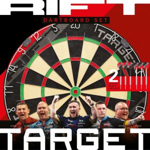 Target Darts Rift Dartboard Set – Professional Bristle Board with Accessories