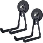 ULIBERMAGNET Magnetic Hooks, Cordless Drill Hooks Heavy Duty,Power Tool Organizer,Large Manget with Hooks for Workshop Organization,2 Pack Tool Hooks for Drill,Garden Tool(Black)