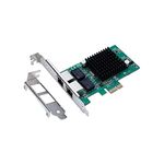 X-MEDIA Dual Port 10/100/1000Mbps Intel 82575EB Gigabit Ethernet PCI Express PCIe x1 Server Network Card/Network Adapter, Windows 10 & Linux Supported [XM-NA3821]