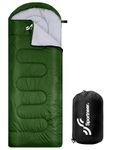 Sleeping Bag, Sportneer Sleeping Bags for Adults 3-4 Seasons Cold Warm Weather Waterproof Lightweight Camping Sleeping Bag for Backpacking Hiking Camping Travel Indoor Outdoor Use, Army Green