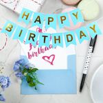 Blue Happy Birthday Banner Decorati