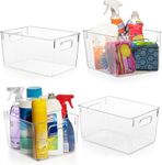 ClearSpace Clear Plastic Storage Bins – Pantry Organizers & Storage Containers, Cabinet Organizer - Home Organization Must Haves for Kitchen, Laundry Room, Office, Closet, Garage & Freezer