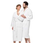 Ben Kaufman Velour & Waffle Robes - Unisex Cotton Kimono Bathrobes for Men & Women, Luxury Hotel Spa Soft Plush & Lightweight, Velour Plain (Two Robes), One Size