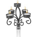 Southern Homewares Wine Bottle Topper Candelabra 5 Tea Light Holder with Candles