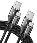 Siwket USB C Cable Type C Fast Charging Cable,[2-Pack 1M+2M] Braided USB C Fast Charger Cord 3A Data Sync for Samsung Galaxy S20/10/9,Note 9/8,LG G5,Sony Xperia,Moto G7,Switch,HTC.Macbook & More Black