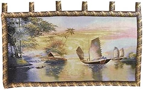 Tache 28 X 55 Inches Nautical Exotic Sails on the Horizon Tapestry Wall Hanging Art Decor